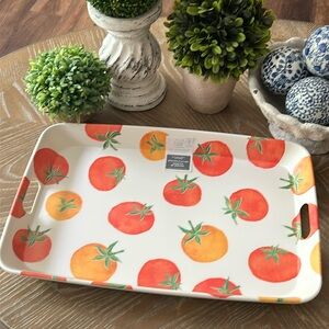 NEW! Vintage Inspired Farmhouse Tomato 🍅 Melamine Outdoor Serving Tray